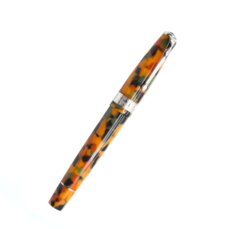Conway Stewart Arlecchino Fountain Pen - Rhodium