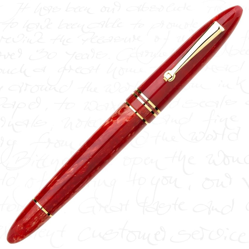 Leonardo Officina Italiana Furore Fountain Pen - Red Passion (Gold Trim)