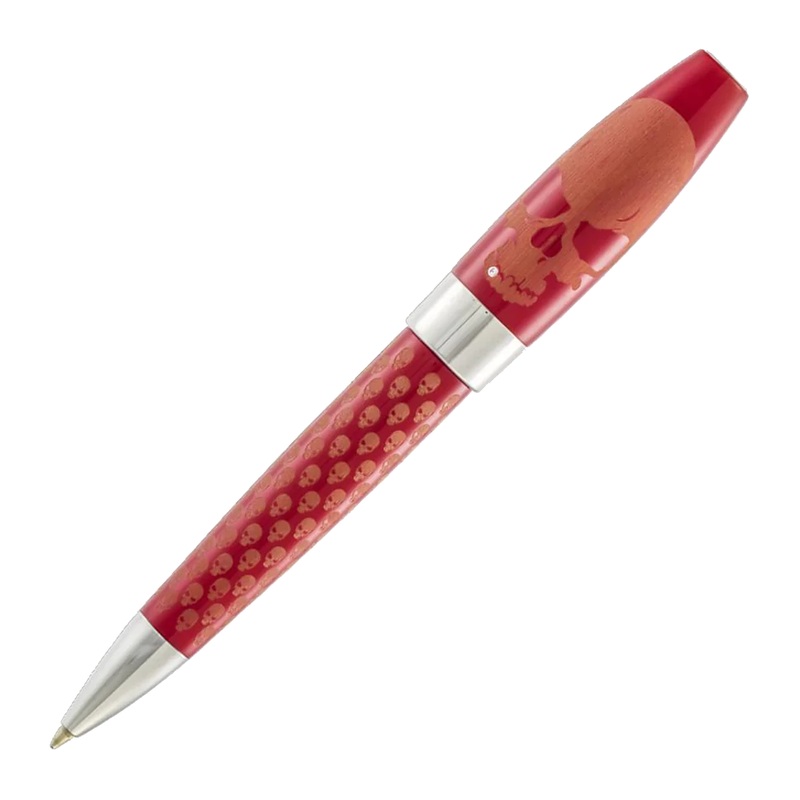 Montegrappa Fortuna Ballpoint Pen - Skull Amarone