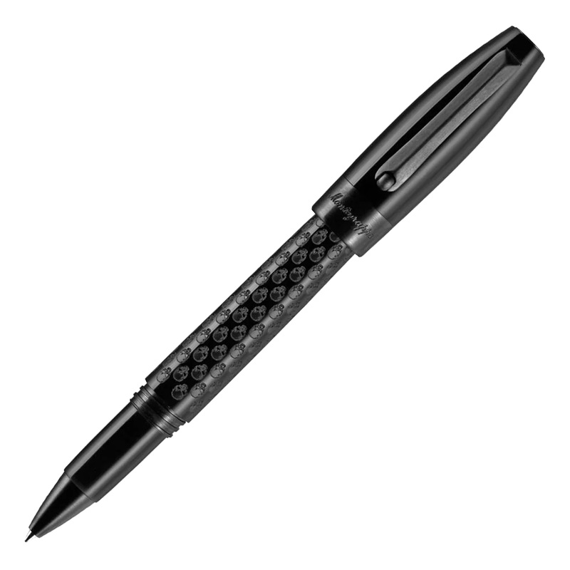Montegrappa Fortuna Rollerball Pen - Black Skull