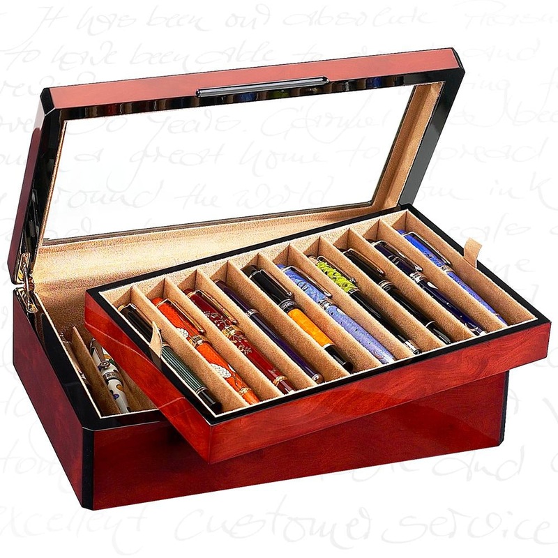 Venlo Triple Burlwood 20 Pen Case