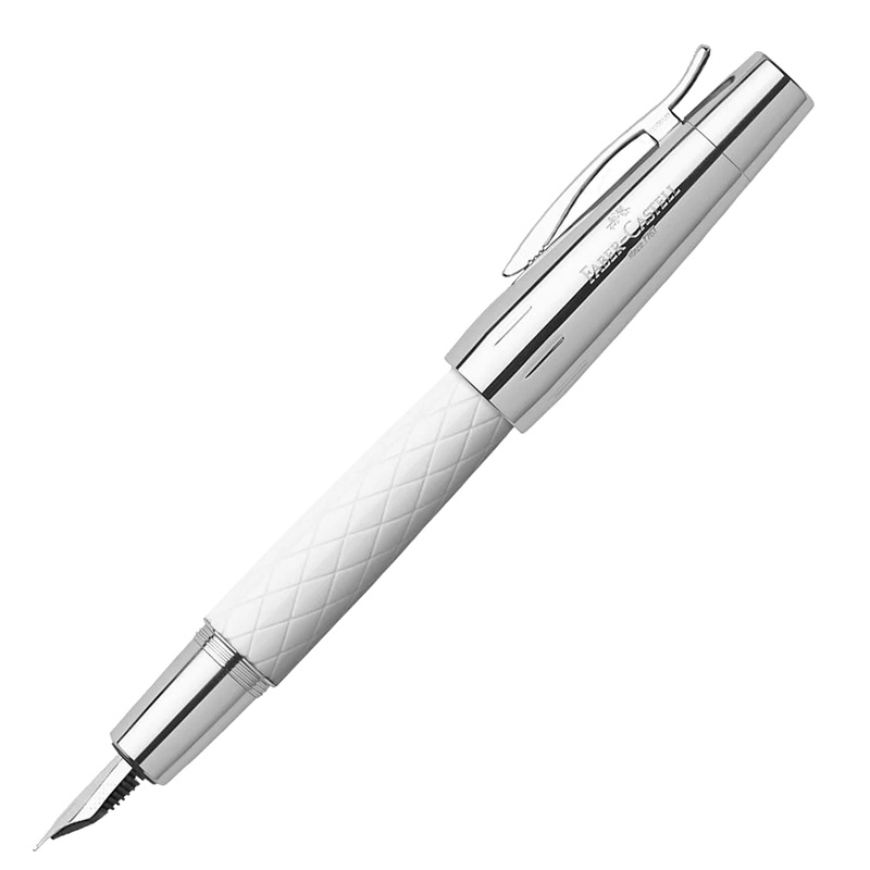 Faber-Castell E-Motion White Rhombus Fountain Pen