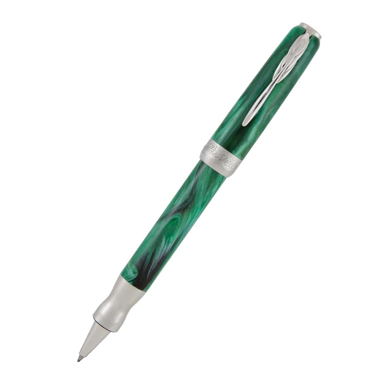 Pineider La Grande Bellezza Gemstones Rollerball Pen - Malachite Green