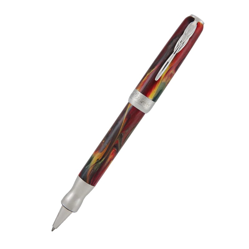 Pineider La Grande Bellezza Gemstones Rollerball Pen - Rodolite Red