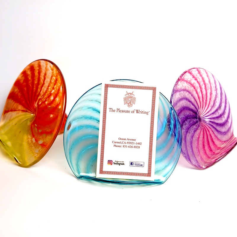 Hudson Glass Handblown Glass Business Card Holder