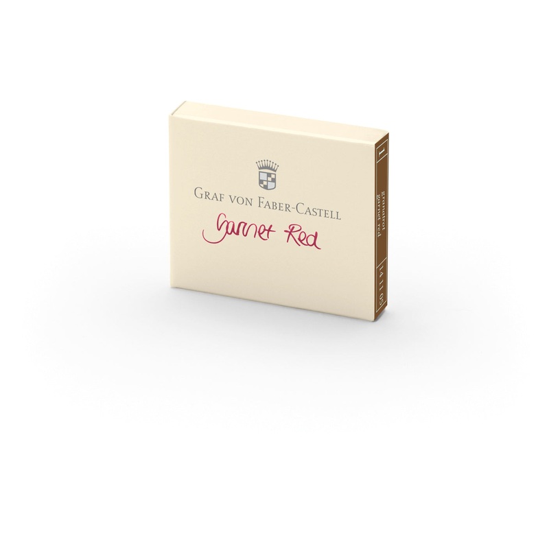 Graf von Faber-Castell Garnet Red Ink Cartridges | Box of 6