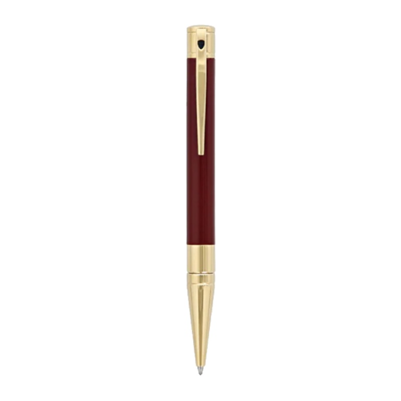 S.T. Dupont D-Initial Ballpoint Pen - Matte Burgundy & Gold