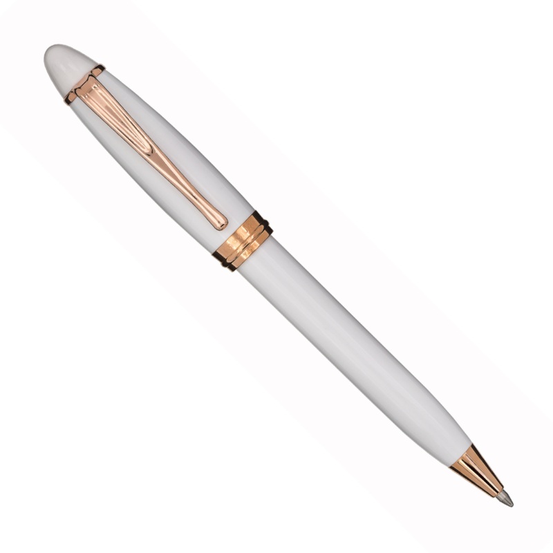 Aurora Ipsilon Seasons Winter White w/Rose Gold trim Ballpoint