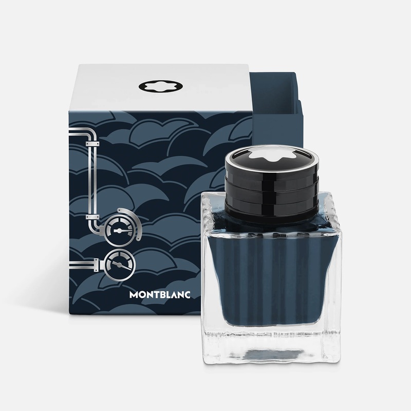 Montblanc Around The World In 80 Days Year 3 50ml Ink Bottle - Coal Blue