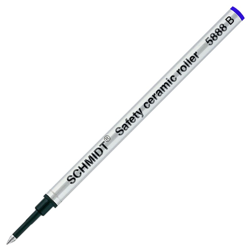 SCHMIDT 5888 Ceramic MetalTube Rollerball Refill- Blue/Broad