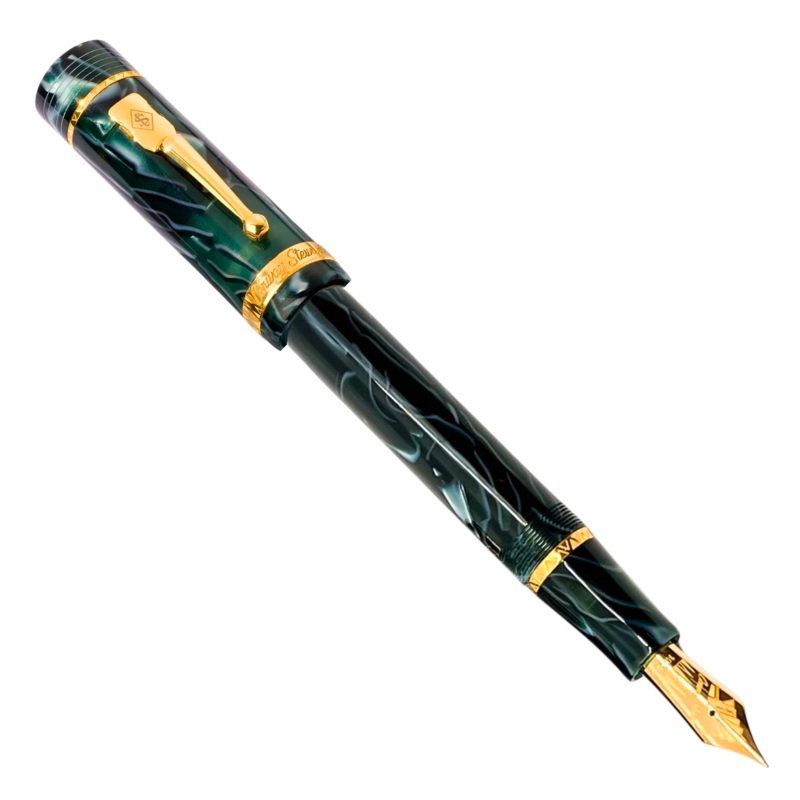 Conway Stewart Churchill Oversized Green Lagoon Fountain Pen