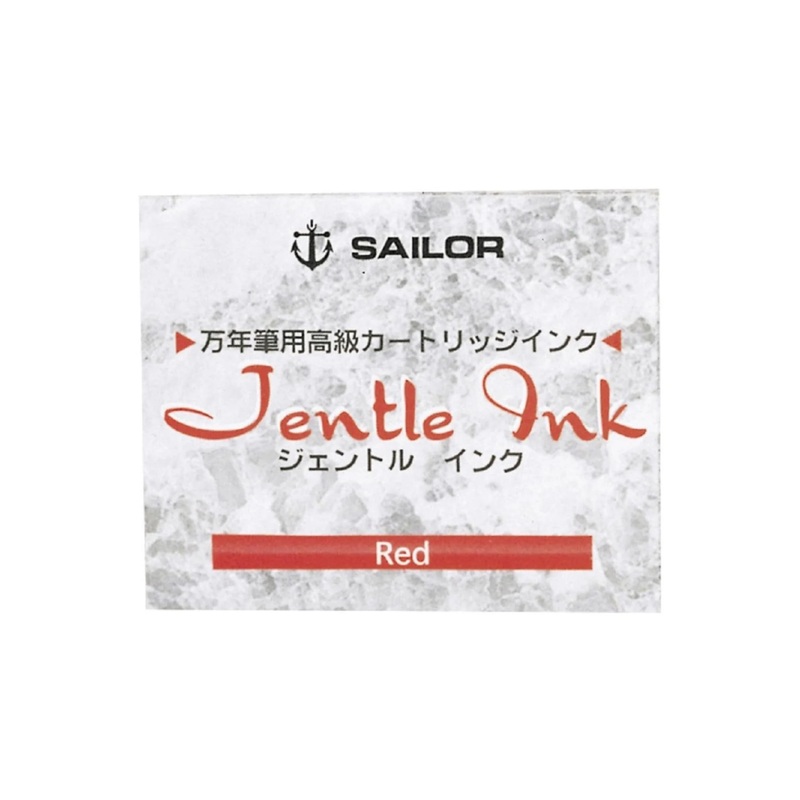 Sailor Jentle Ink Cartridges in Red (Pack of 12)