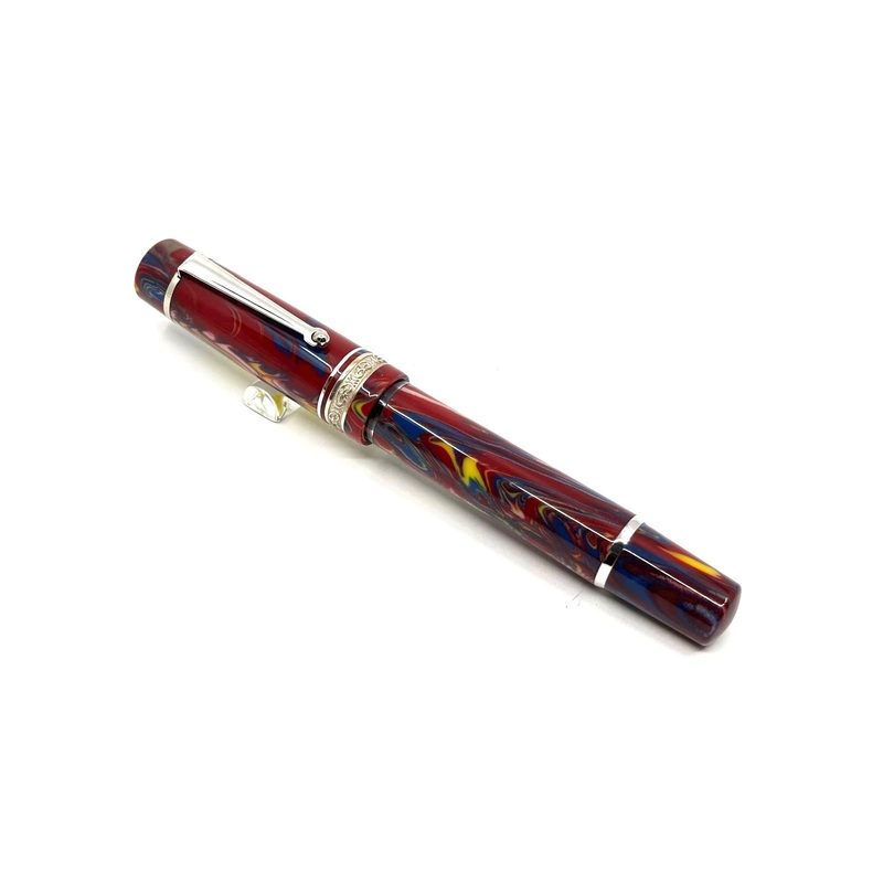 Delta Gallery Blue Moon Fountain Pen in Multi-colored Resin