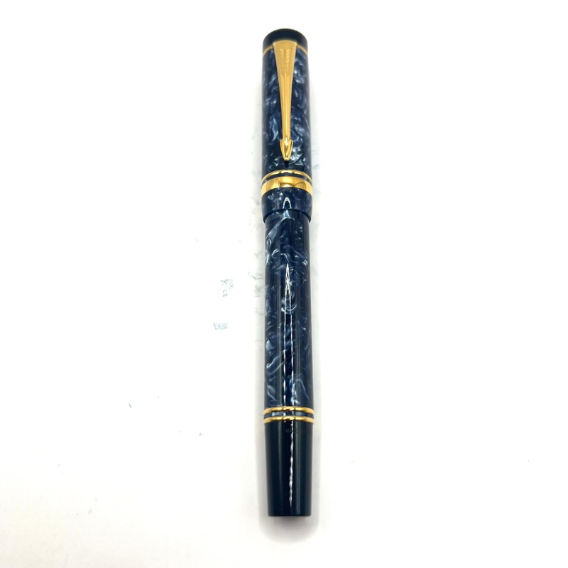 Parker Duofold Marbled Blue Rollerball