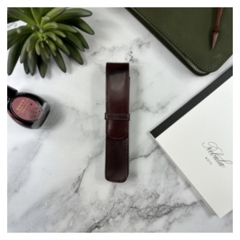 Pen Case Girologio 1 Pen  - Oxblood burgundy