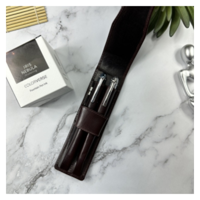 Pen Case Girologio 2 Pen  - Oxblood burgundy
