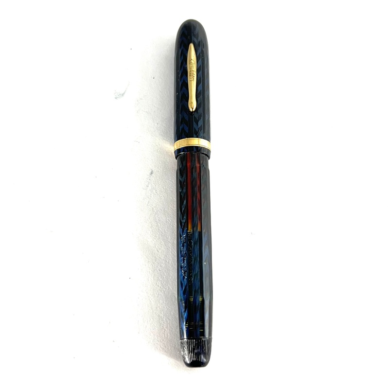 Conklin Large Nozac Blue Herringbone Fountain Pen