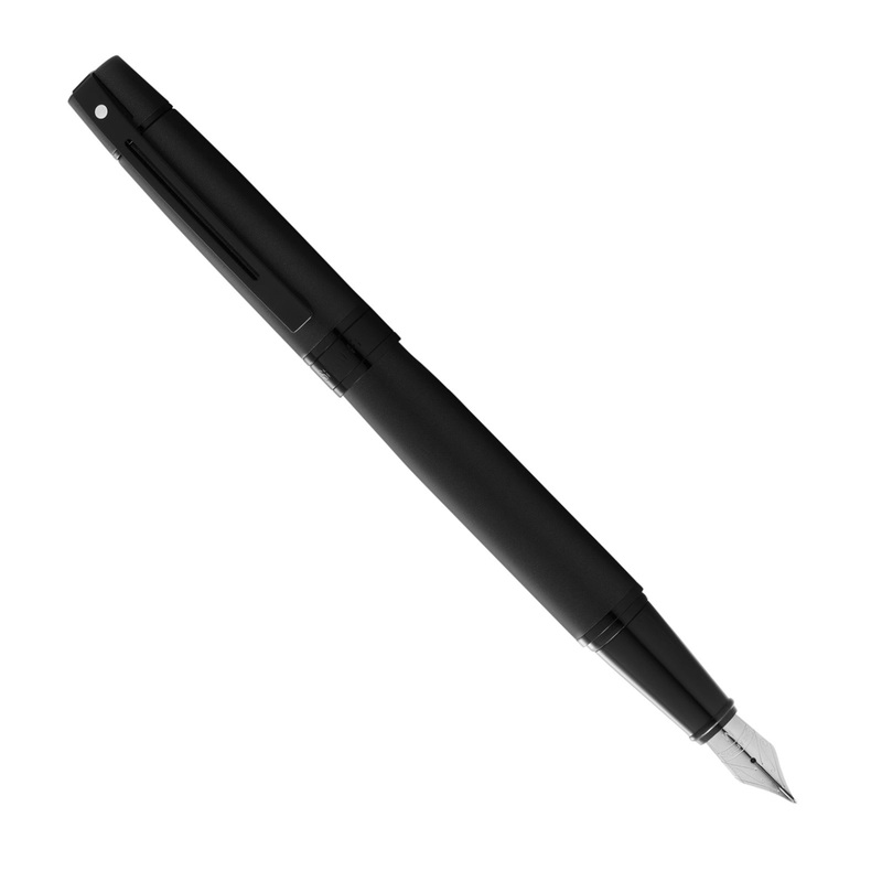 Sheaffer 300 Matte Black Lacquer w/Polished Black Trim - Fountain Pen