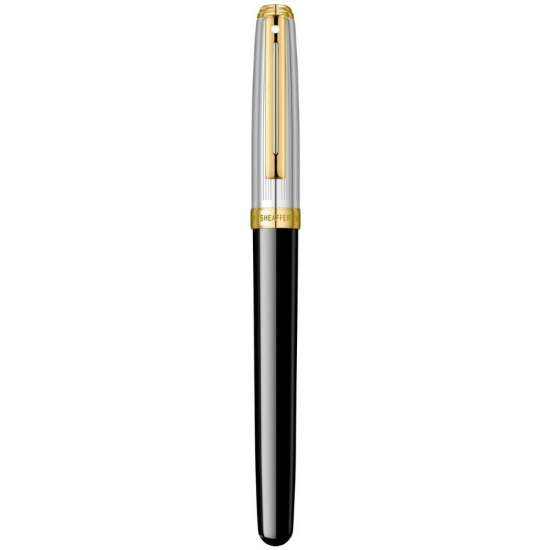 SHEAFFER, Fountain Pen - PRELUDE BLACK ONYX LAQUE & CHASED PALLADIUM GT.