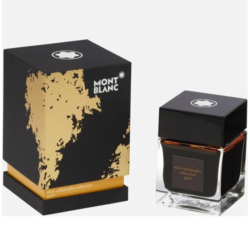 MONTBLANC, Ink Bottle - ELIXIR CALLIGRAPHY Collection YELLOW GOLD (50mL).