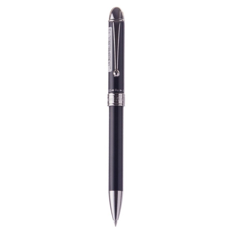PLATINUM, Multi Function Pen - DOUBLE 3 ACTION Alumite Finish Metal Pen BLACK.