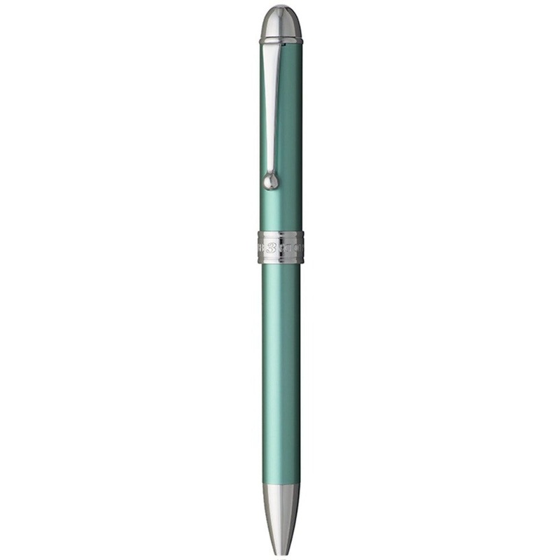 PLATINUM, Multi Function Pen - DOUBLE 3 ACTION Alumite Finish Metal Pen EMERALD.