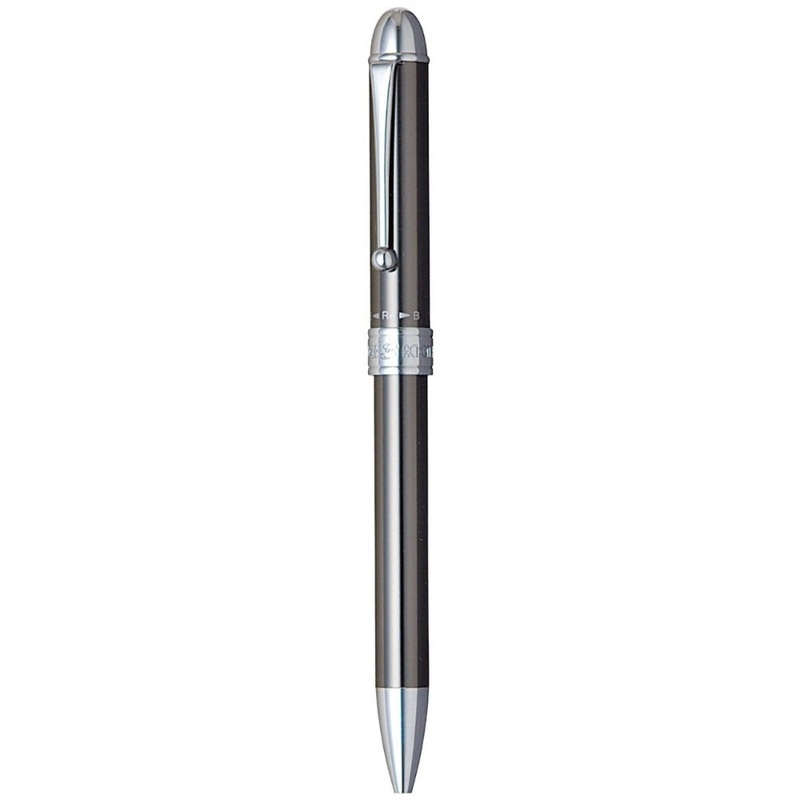 PLATINUM, Multi Function Pen - DOUBLE 3 ACTION Alumite Finish Metal Pen GUN METAL.
