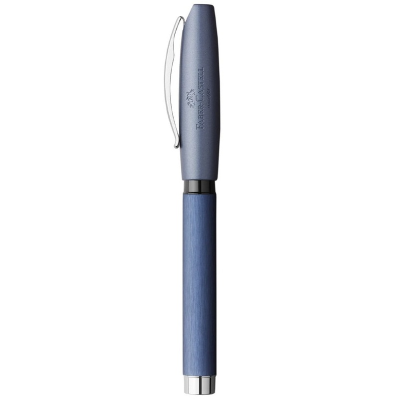 FABER CASTELL, Fountain Pen - ESSENTIO BASIC ALUMINIUM BLUE.