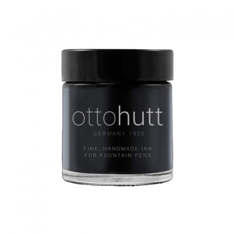 OTTO HUTT, Ink Bottle - 100 YEARS Handmade Ink BLACK PERMANENT (30mL).