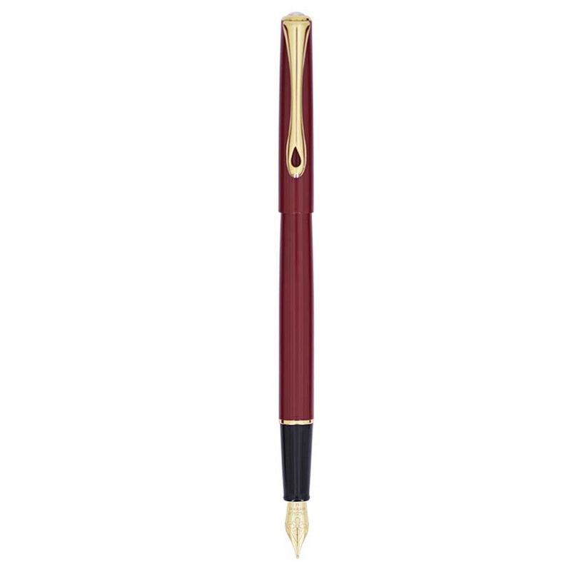 DIPLOMAT, Fountain Pen - TRAVELLER DARK RED GOLD.