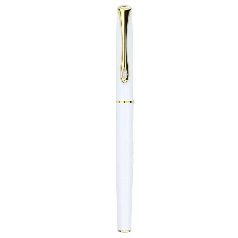 DIPLOMAT, Fountain Pen - TRAVELLER SNOW WHITE GOLD.