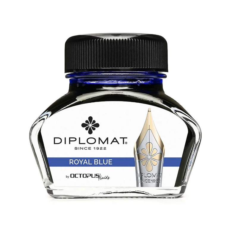 DIPLOMAT, Ink Bottle - OCTOPUS ROYAL BLUE (30mL).