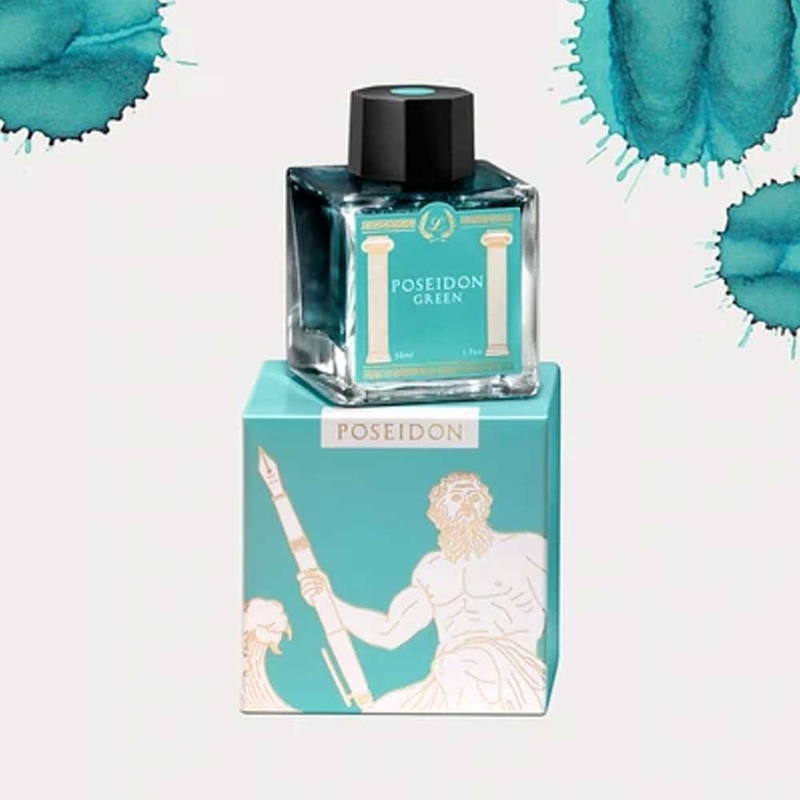LABAN, Ink Bottle - Greek Mythology POSEIDON GREEN.