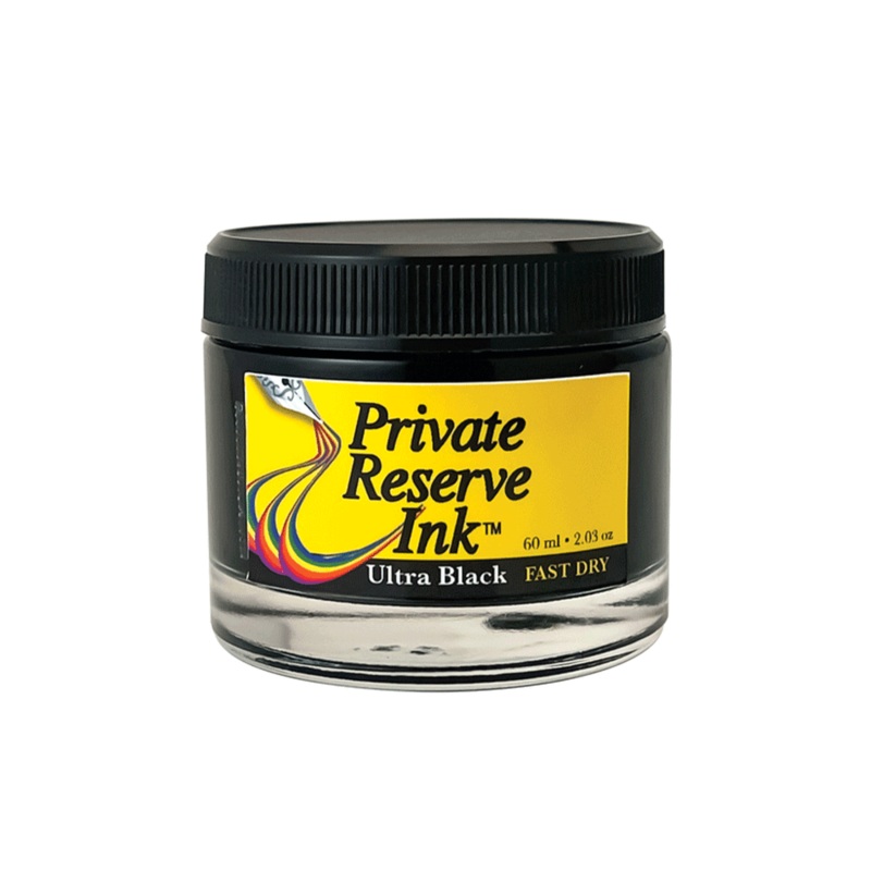 PRIVATE RESERVE, Ink Bottle - FAST DRY Inks ULTRA BLACK (60mL).