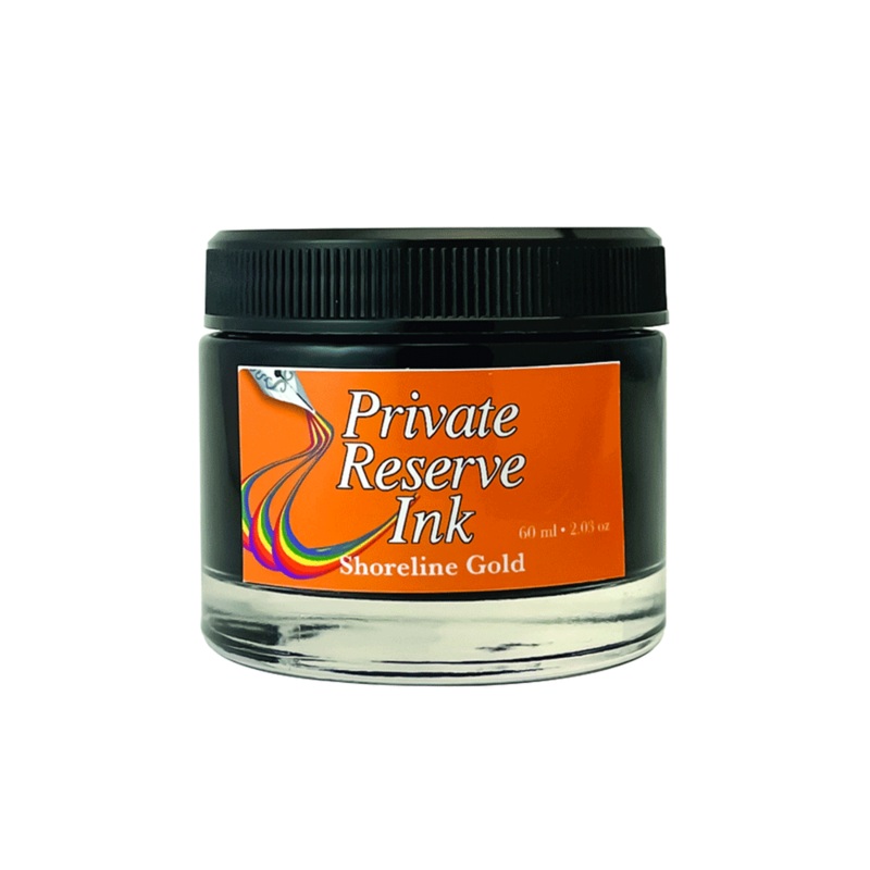 PRIVATE RESERVE, Ink Bottle - PREMIUM Inks SHORELINE GOLD (60mL).