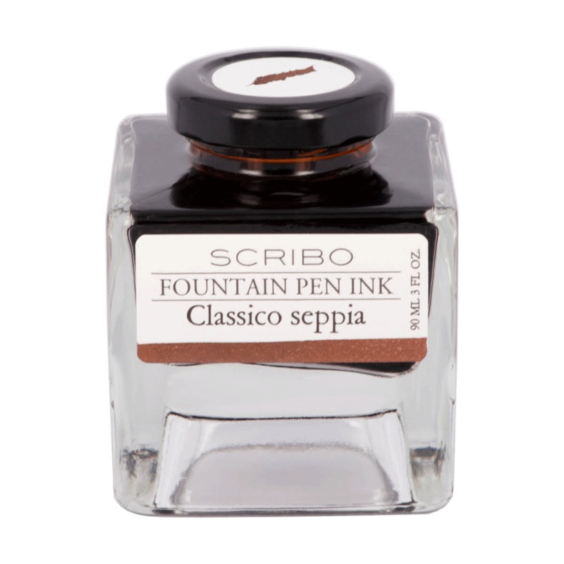 SCRIBO, Ink Bottle - CLASSICO SEPPIA (90ML).