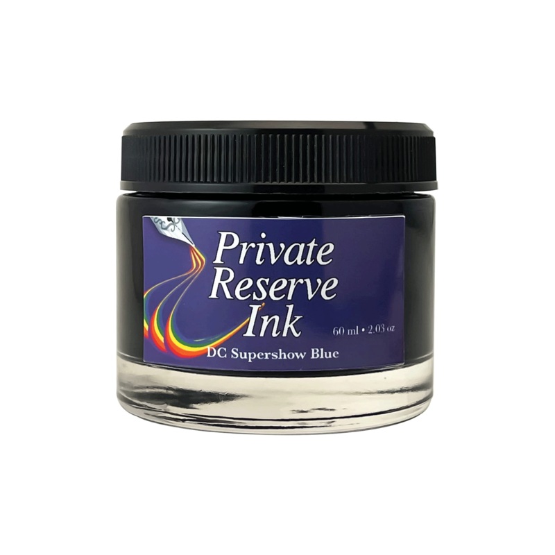 PRIVATE RESERVE, Ink Bottle - PREMIUM Inks DC SUPERSHOW BLUE (60mL).