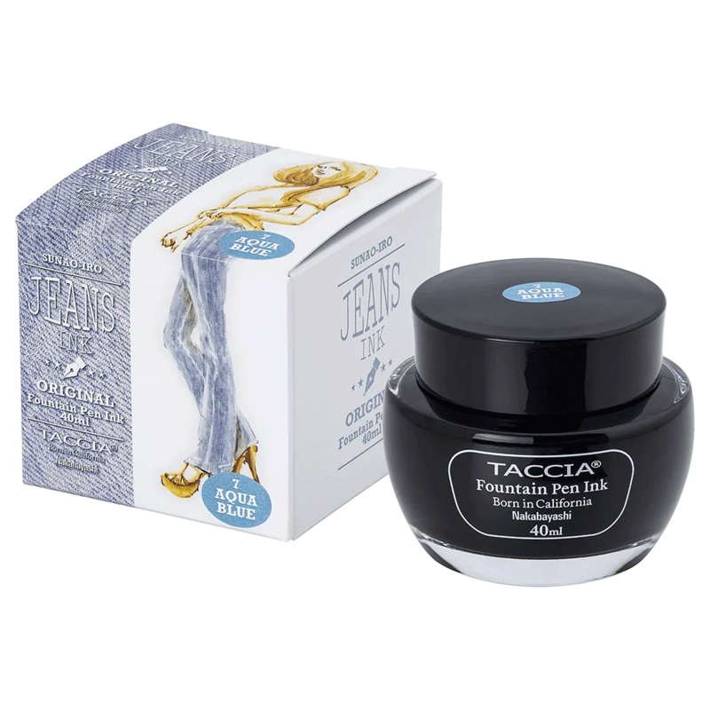 TACCIA, Ink Bottle - SUNAO-IRO JEANS AQUA BLUE (40mL).