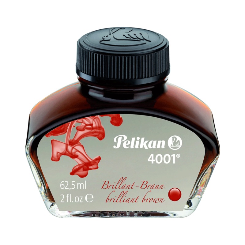 PELIKAN, Ink Bottle - 4001 BRILLIANT BROWN (62.5mL).