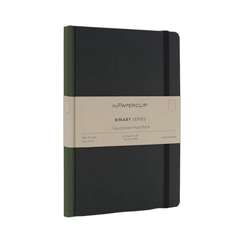 myPAPERCLIP, Notebook - BINARY Series 192 Pages GREEN Spine .