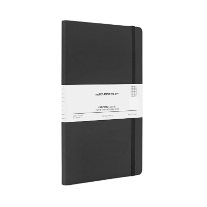 myPAPERCLIP, NoteBook - EXECUTIVE Series 192 Pages BLACK 68 Gsm .