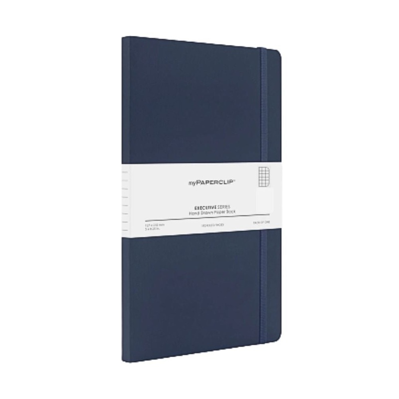 myPAPERCLIP, NoteBook - EXECUTIVE Series 192 Pages BLUE 68 Gsm .