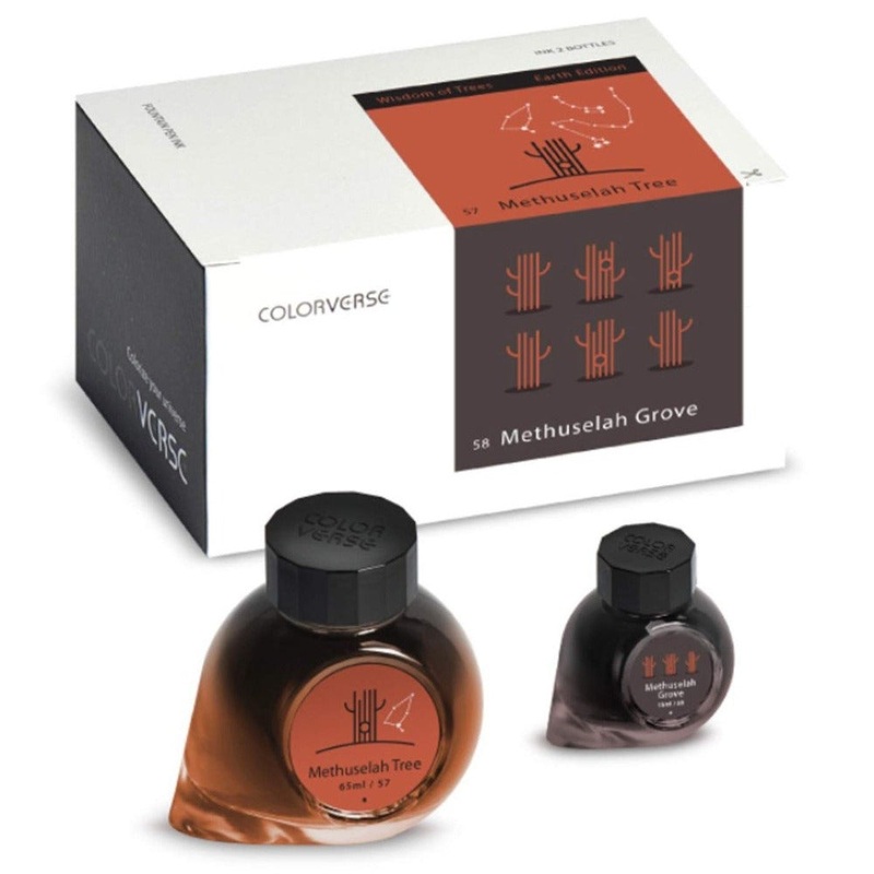 COLORVERSE, Ink 2 Bottles - EARTH EDITION Wisdom of Trees METHUSELAH TREE & METHUSELAH GROVE (65ml+15ml).