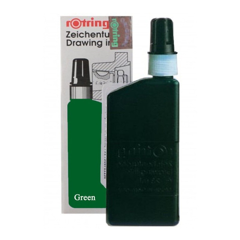 ROTRING, Ink Bottle - ISOGRAPH INK GREEN.