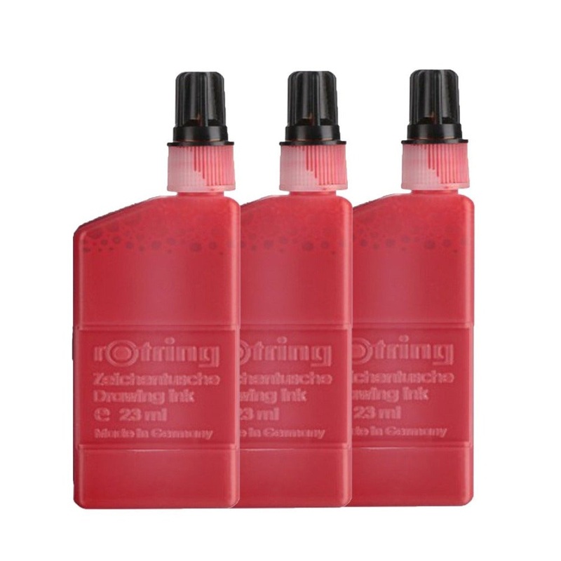 ROTRING, Ink Bottle - ISOGRAPH INK RED.