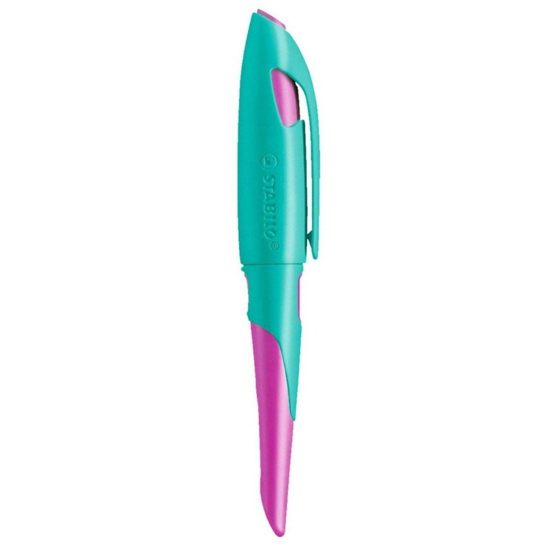 STABILO, Fountain Pen - EASY BIRDY Turquoise/Neon Pink.