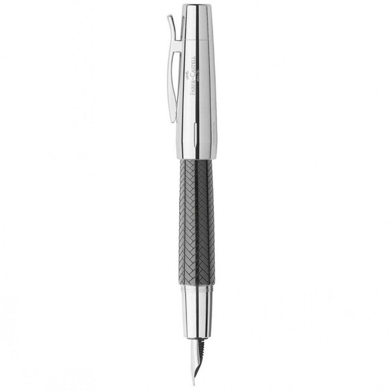FABER CASTELL, Fountain Pen - EMOTION PARQUET BLACK.