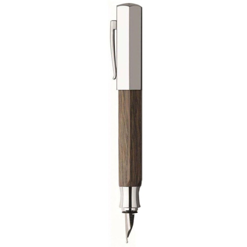 FABER CASTELL, Fountain Pen - ONDORO SMOKED OAK WOOD.